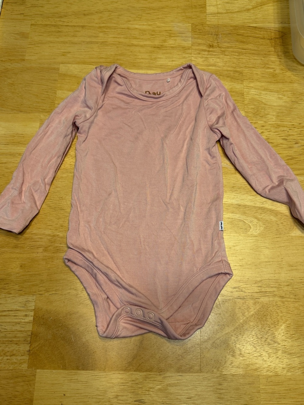 Little Sleepies Long-Sleeve Baby Onesie Pink